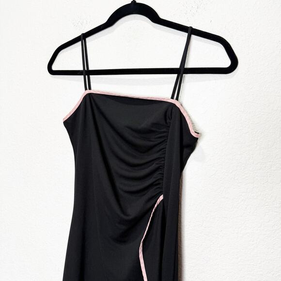 Taboo Y2K Vintage Ruffle Pink Hem Dress Whimsigoth Dark Punk Feminine Prom - Picture 2 of 8